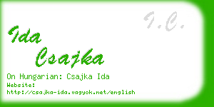 ida csajka business card